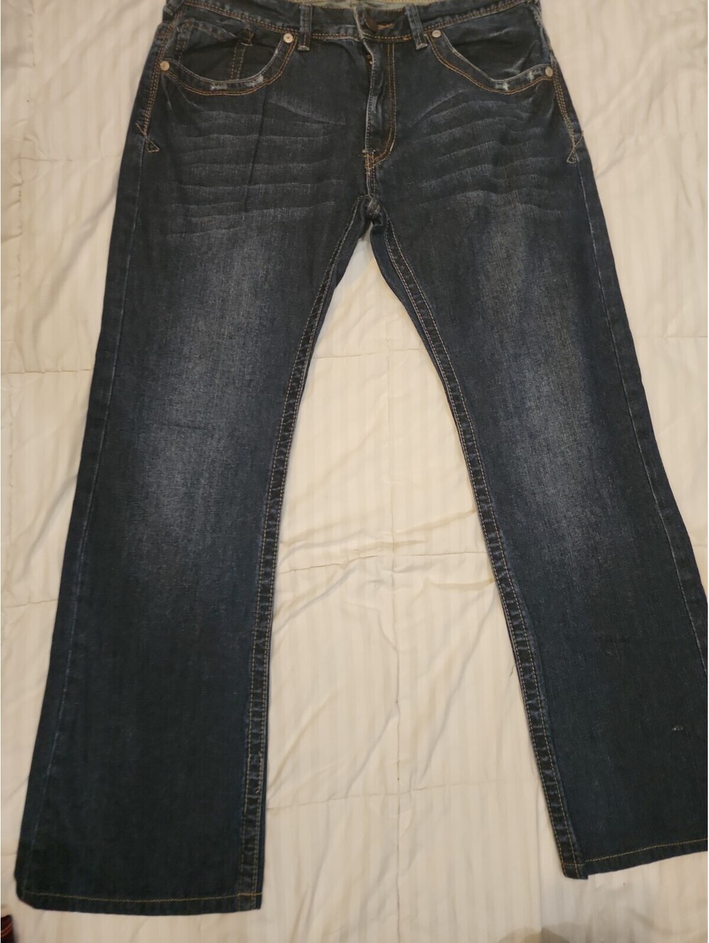 Men’s Used unionbay pants Size 34x32 Blue Jeans China RN#60307 100% Cotton